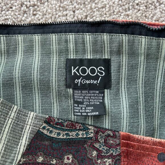 90s Vintage Oversized Hobo Shoulder Pag Purse Patchwork Boho Silk Velvet Large - Picture 7 of 11